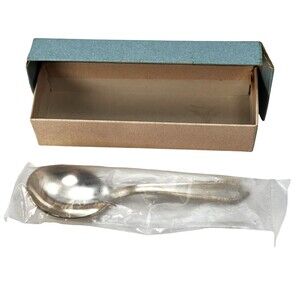 Rogers Baby Spoon Silver Plated 4.25" VTG NEW Original Pkg Sealed Plastic